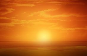 sunset sun orange yellow glow sky
