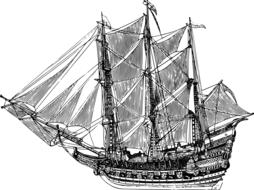 boat sailing sea ship illustration