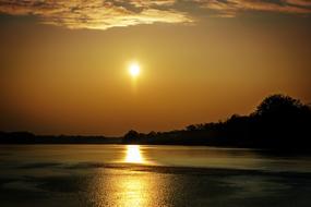 Sunset Lake Abendstimmung