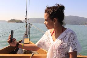 Girl Boat Ocean