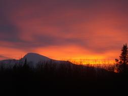 Sunset Landscape Mountain Mount