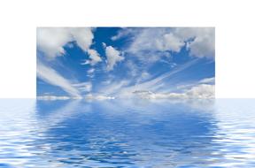 clouds and wavy sea abstract