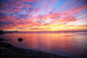 Sunrise Morning sky over Sea