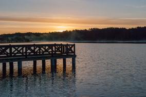 Body Of Water Lake sunset Reflection