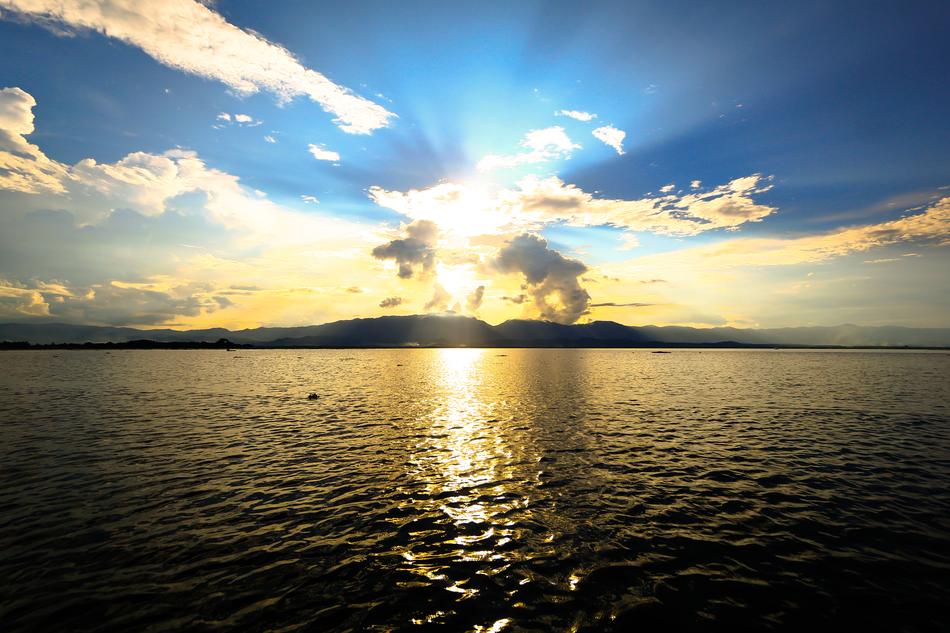 River Sun Sky