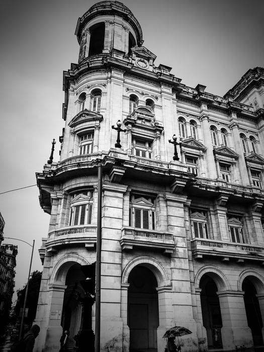 Black and white photo of the national museum