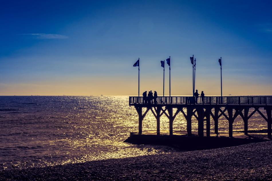 Pier Sunset Colourful