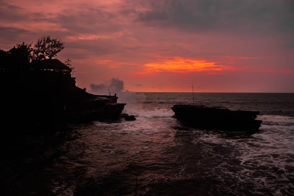 View Tanah Lot Beach Bali Towards