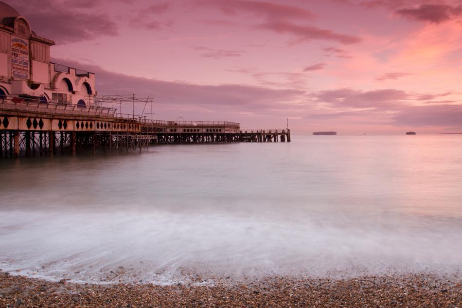 Beautiful Sunset over sea beach