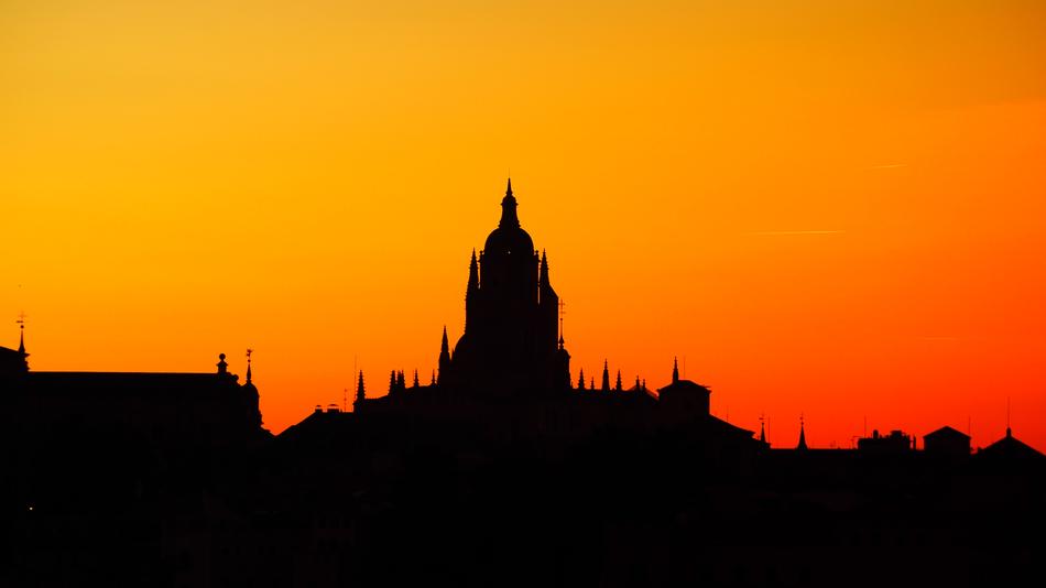 Silhouette Sunset Segovia