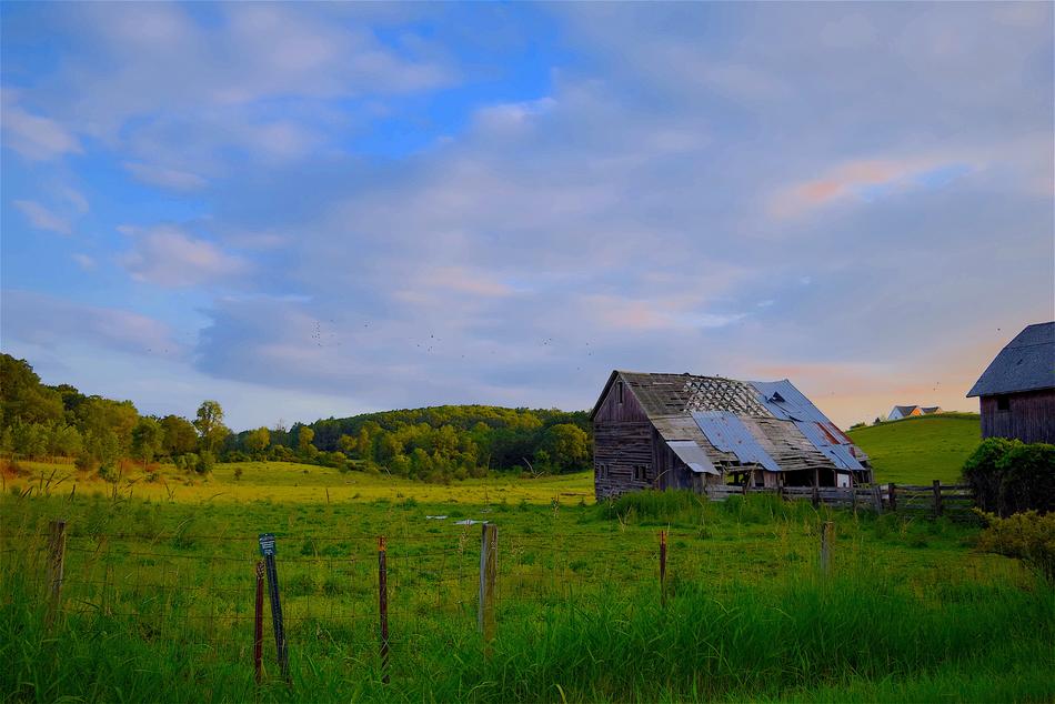 Shack Farm at Sunset
