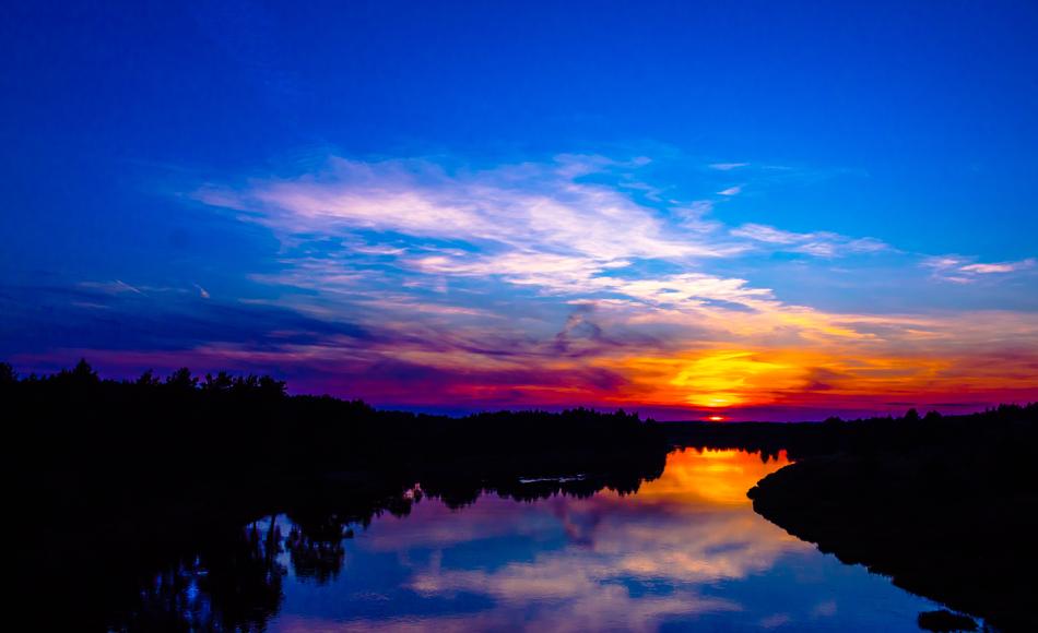 Sunset Sky River