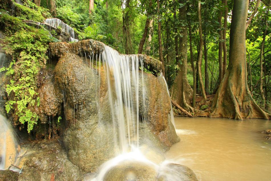 Waterfall Nature Green
