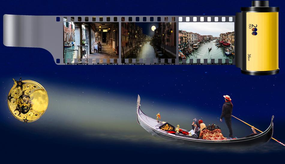 venice gondola fantasy moon mask