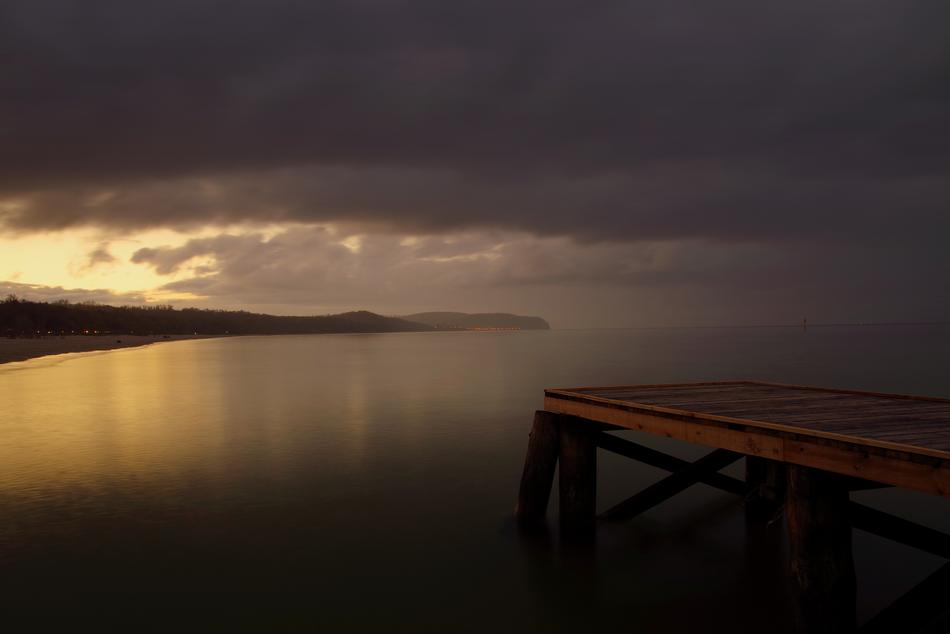 Bridge on Sea at Twilight
