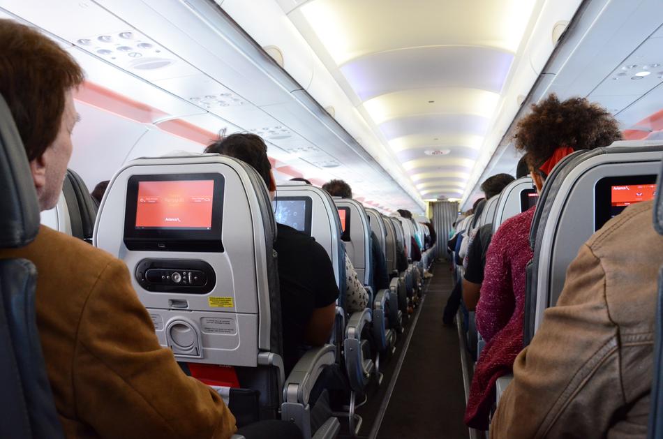 Avianca, Colombian airline, interior of Plane