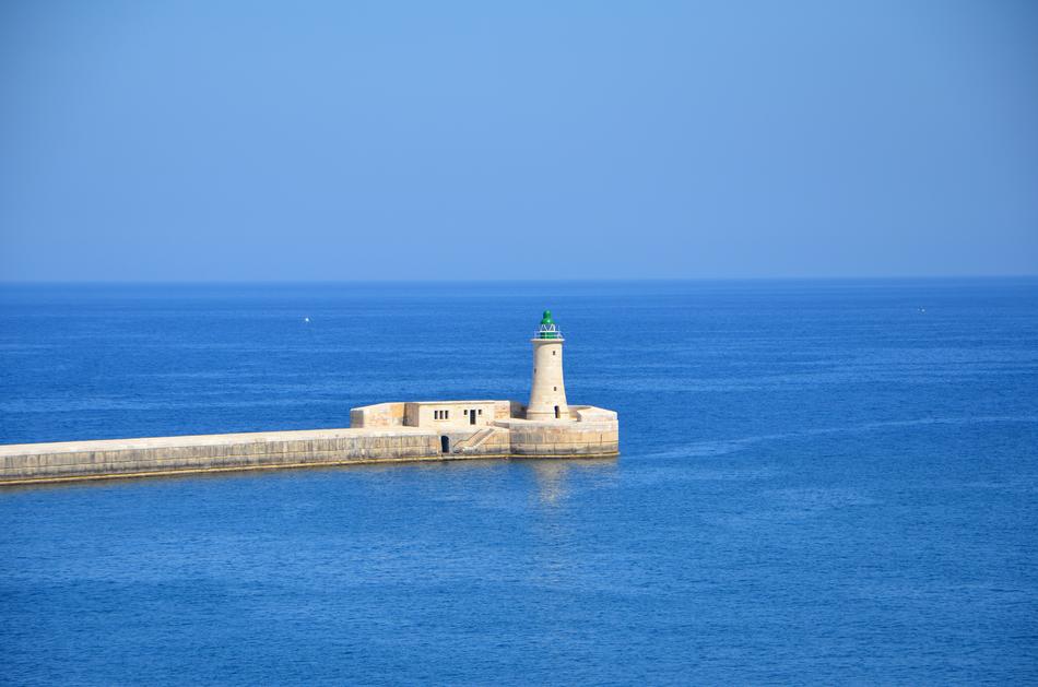 Malta Lighthouse Lantern on coast