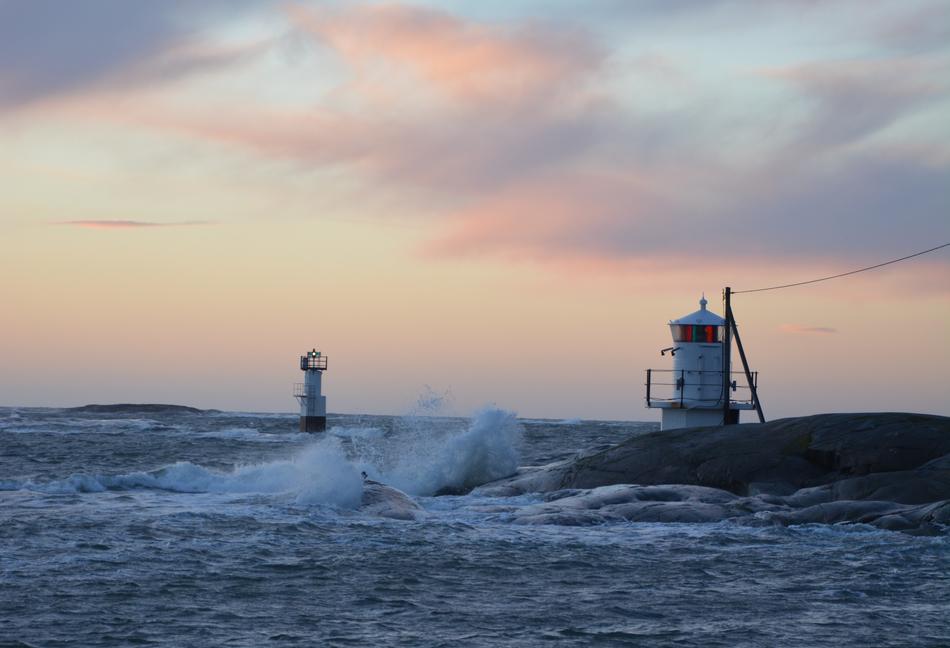 Sea Lighthouse Storm