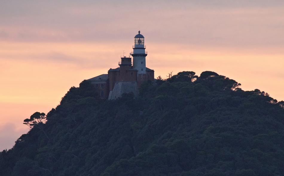 Castle Lighthouse Tower on mountain