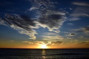 Sunset Sea Clouds
