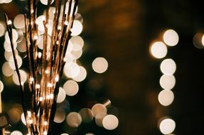 christmas Bokeh Lights at Night