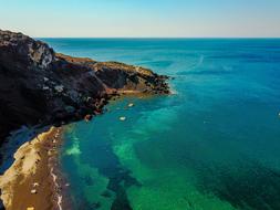 landscape of Redbeach Satnroini Greece