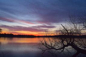 Sunset Lake Colorful