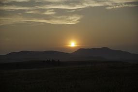 Sunset Field Landscape