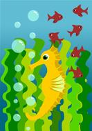 horse sea seahorse underwater