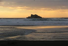 Sea coast in sunny weather