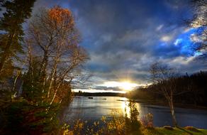 Landscape Sunset Lake