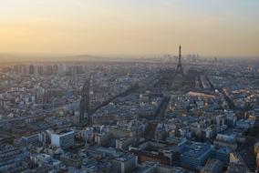 Eiffel tower in Paris Montmartre View