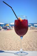 Sangria Straw in Wine drink