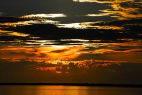 Sunset Golden Clouds