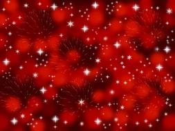 abstract stars red background