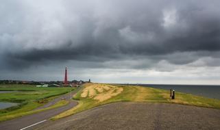 Thunderstorm Lighthouse Dike