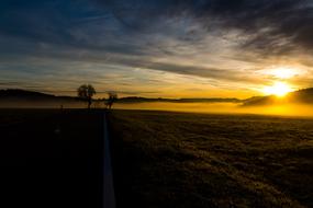 Sunrise Fog Landscape