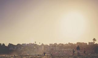 Cityscape Beach Sand