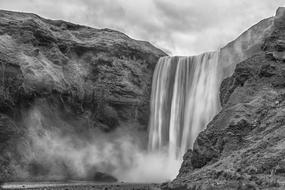 scenic Landscape of Waterfall iceland