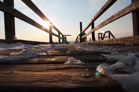 Wood Sunset Nature