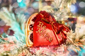 Heart shaped holiday decoration