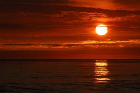 Orange Sunset Clouds scenery