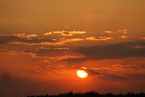 Sky Clouds In The Sunset