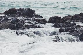 rocks in Sea Waves