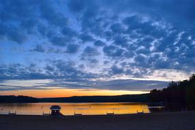 Lake Sunset Clouds