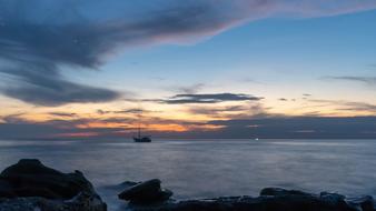 Water Panoramic Sunset