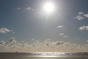 Sun Set over Beach Ocean