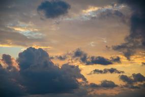 Sunny clouds in the blue sky