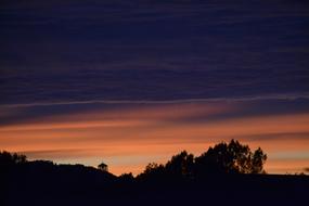 Sunset Dawn skyline in evening