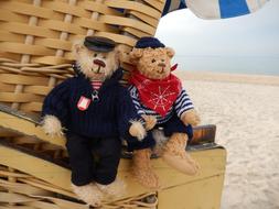 Baltic Sea Beach Chair Teddy Bears